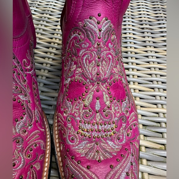 Old Gringo Pink Cowboy Skull Boots 9.5 NEW Dulce Calavera Stud - Picture 5 of 16